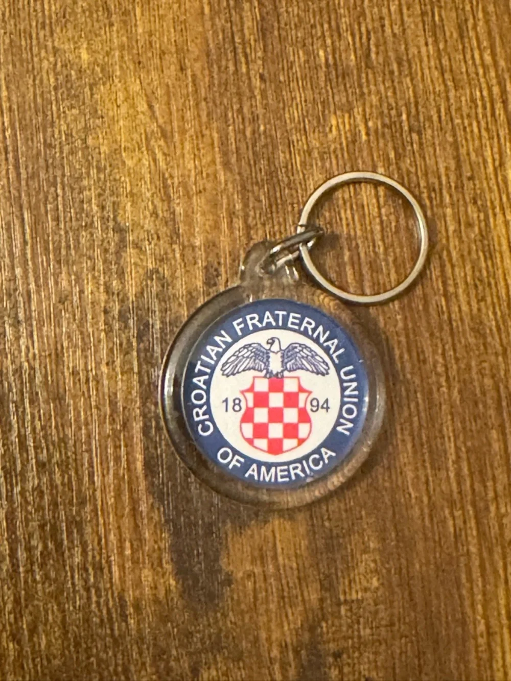 Croatian Fraternal Union‎ CFU America 1894 Vintage Acrylic Keychain Key Ring